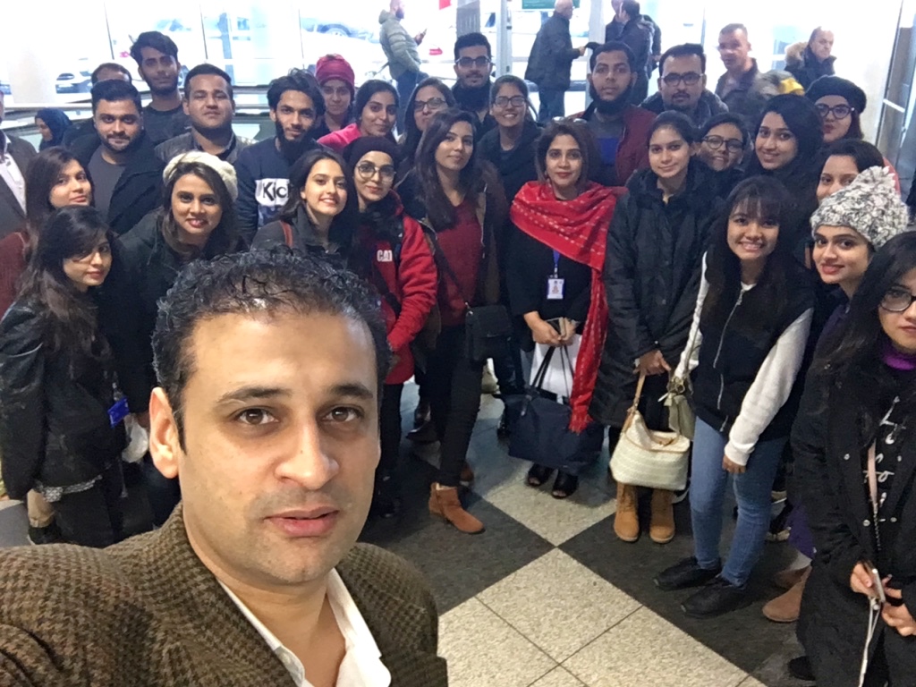 Tour group at airport