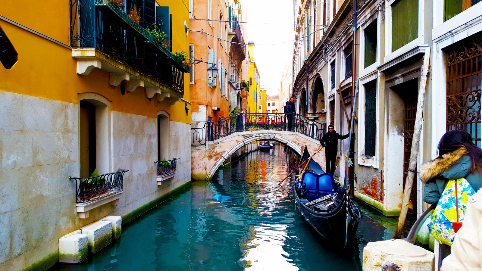 Venice canal with bridge